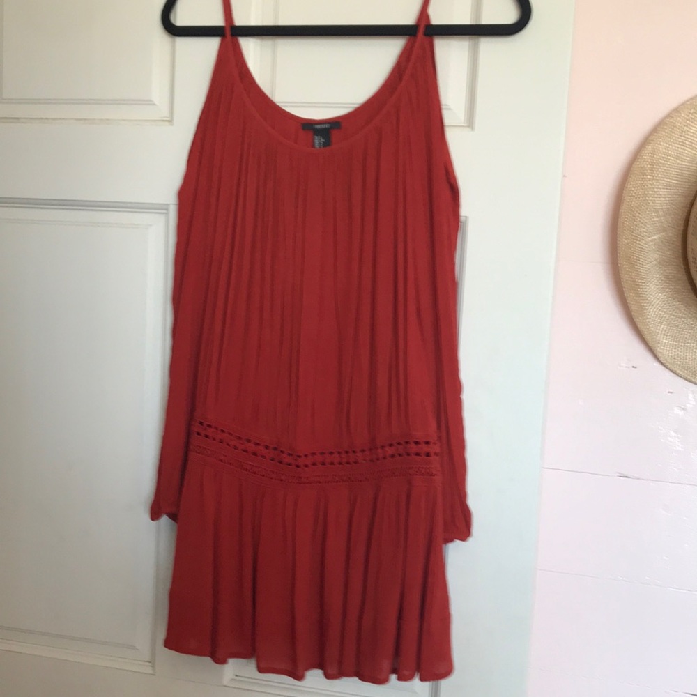 Forever 21 Orange Sleeveless Blouse